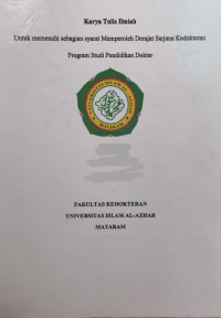 HUBUNGAN TROMBOSITOPENIA DENGAN PERDARAHAN SPONTAN PADA PASIEN DENGUE HEMORRHAGIC FEVER (DHF) ANAK DI RSUD PROV. NTB