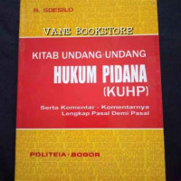 KUHP KITA UNDANG UNDANG HUKUM PIDANA