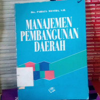 MANAJEMEN PEMBANGUNAN DAERAH